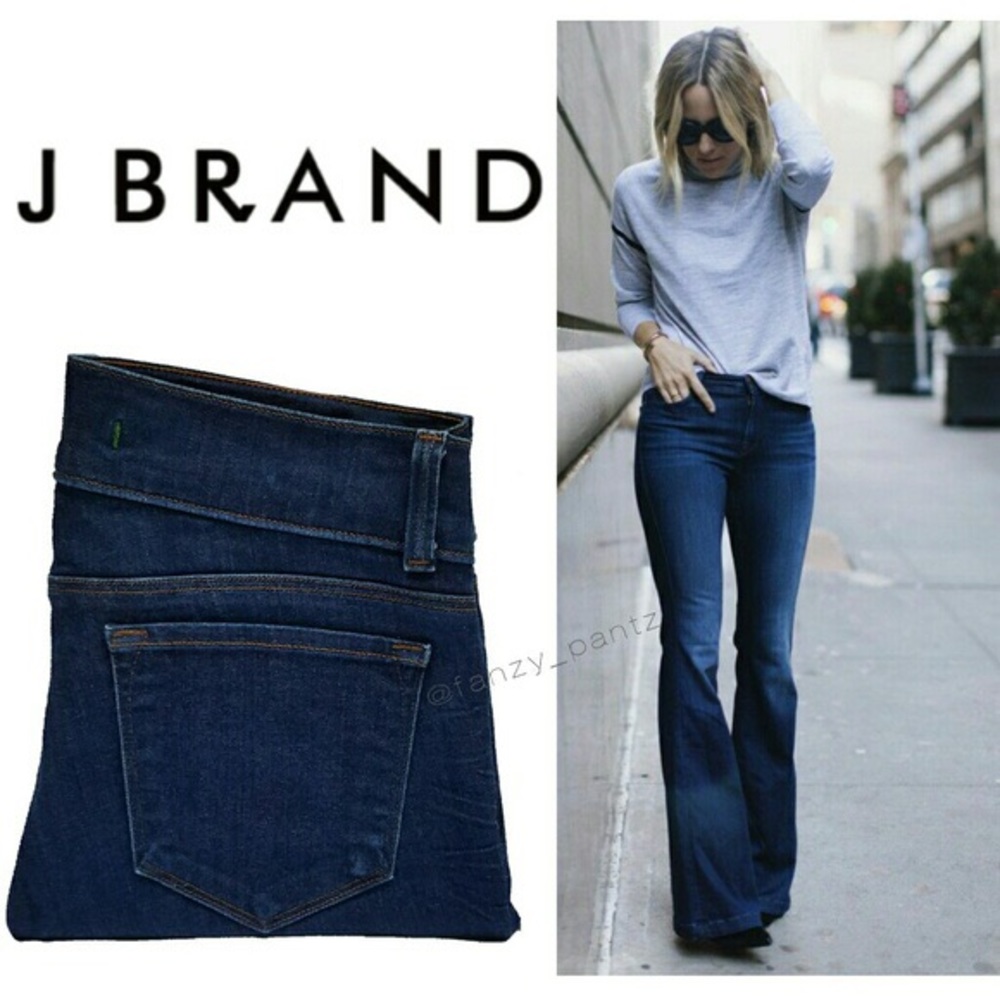J Brand Love Story Bell Bottom Jeans in Dark Vintage 28